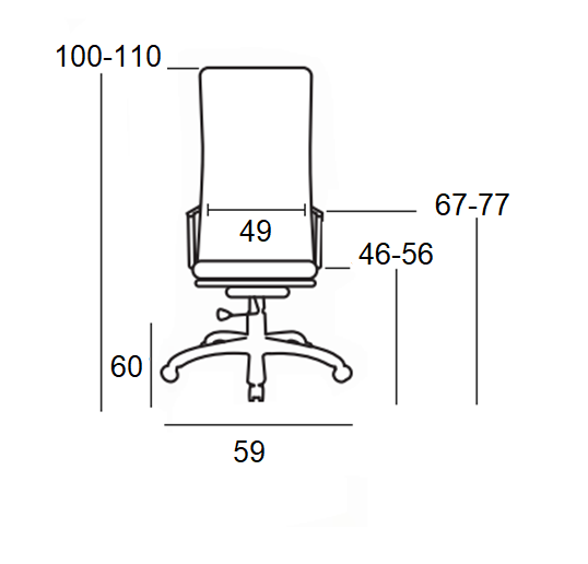 A9946 ΜΑΥΡΟ MESH ΠΟΛΥΘΡΟΝΑ ΓΡΑΦΕΙΟΥ 59x60x46-100/56-110