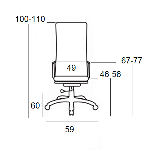A9946 ΜΑΥΡΟ MESH ΠΟΛΥΘΡΟΝΑ ΓΡΑΦΕΙΟΥ 59x60x46-100/56-110