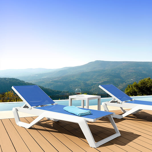 RIO PRO ΞΑΠΛΩΣΤΡΑ WHITE/BLUE ΠΟΛ/ΝΙΟΥ 190x70x33