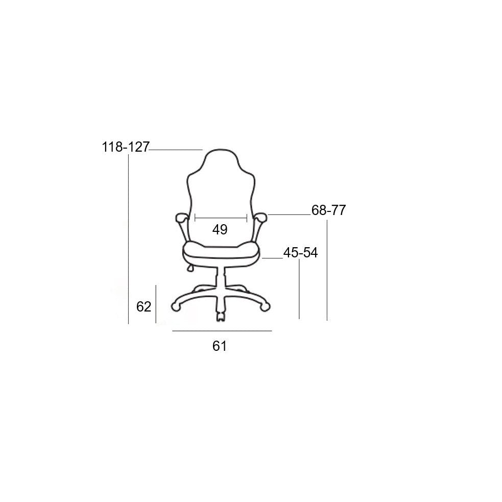 A9950 ΜΑΥΡΟ PVC ΠΟΛΥΘΡΟΝΑ GAMING ΜΕ ΥΠΟΠΟΔΙΟ 61x62x45-118/54-127