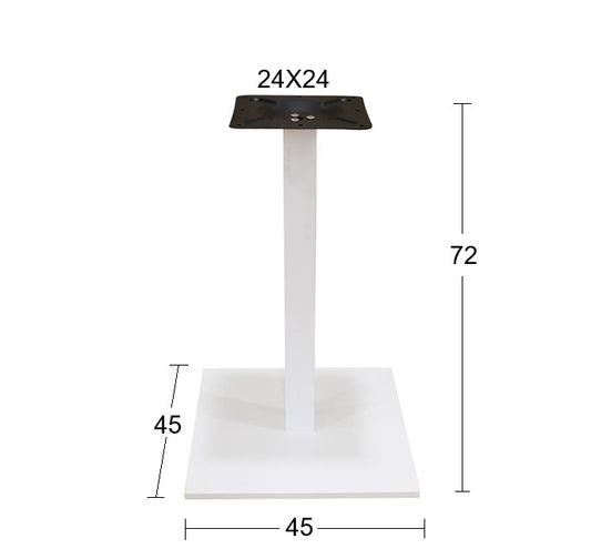 FLAT PROMO ΛΕΥΚΗ (Π/Ρ) ΒΑΣΗ ΜΕΤΑΛΛΙΚΗ ΜΕ ΡΕΓ/ΡΟΥΣ 45x45x72