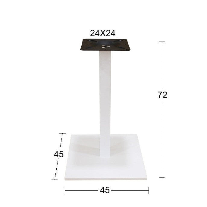 FLAT PROMO ΛΕΥΚΗ (Π/Ρ) ΒΑΣΗ ΜΕΤΑΛΛΙΚΗ ΜΕ ΡΕΓ/ΡΟΥΣ 45x45x72