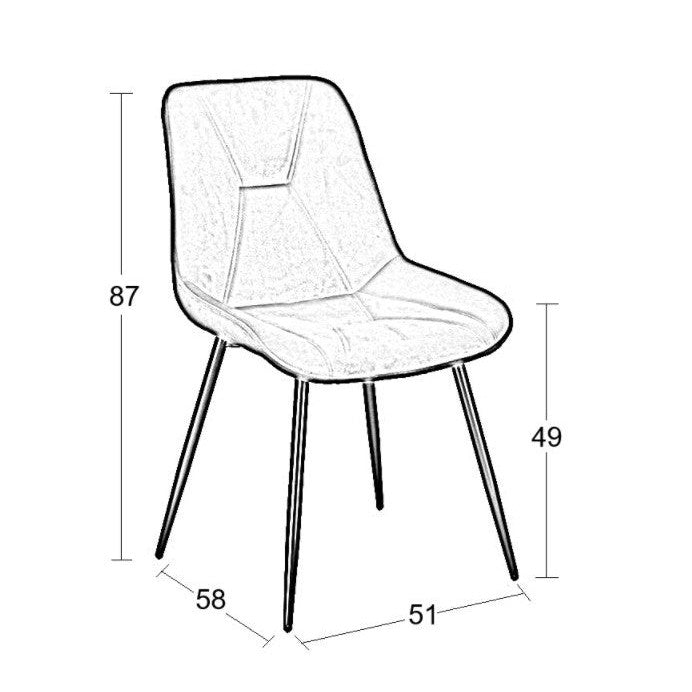 SILVIA BLACK VELVET ΥΦΑΣΜΑ ΚΑΡΕΚΛΑ ΜΕΤΑΛΛΙΚΗ 51x58x87