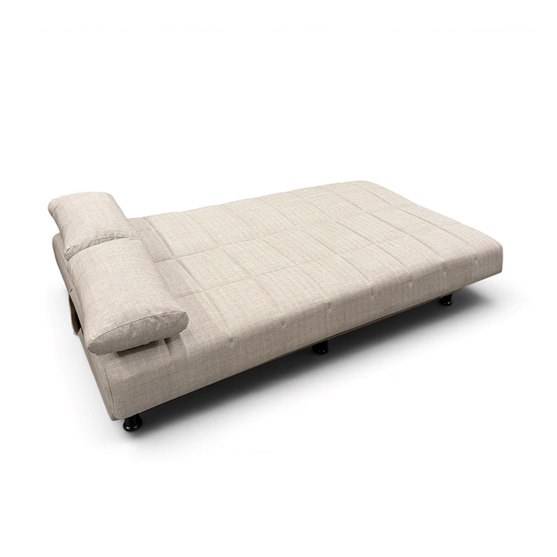 NELY LIGHT BROWN ΥΦΑΣΜΑ 3ΘΕΣΙΟΣ ΚΑΝΑΠΕΣ/ΚΡΕΒΑΤΙ ΜΕ ΑΠΟΘ. ΧΩΡΟ 190x88x82