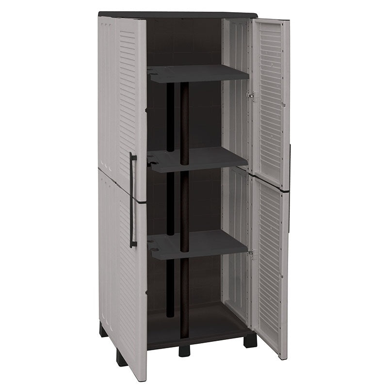 PLASTIC CUPBOARD ITALIAN TWO-DOOR WITH SHELVES 3 SHELVES 68x37x169