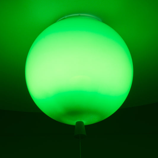 BALLOON 00653 Μοντέρνο Παιδικό Φωτιστικό Οροφής Μονόφωτο Πράσινο Πλαστικό Μπάλα Φ30 x Υ33cm