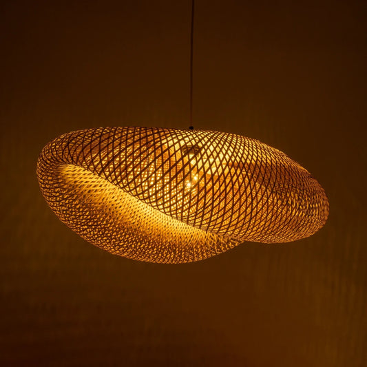 MEXICO 00720 Boho Κρεμαστό Φωτιστικό Οροφής με Ντουί 1 x E27 AC 220-240V IP20 - Μπεζ - Μ85 x Π55 x Υ36