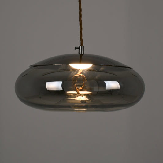 AXTON 00751 Μοντέρνο Κρεμαστό Φωτιστικό Οροφής LED 5W 500lm 180° AC 220-240V IP20 Θερμό Λευκό 2700K - Sanan SMD Chip - Μαύρο Φιμέ - Μ30 x Π30 x Υ15