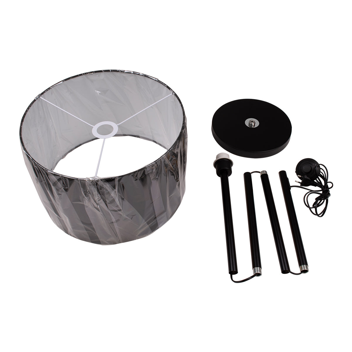 ASHLEY 00822 Μοντέρνο Επιδαπέδιο Φωτιστικό με Ντουί 1 x E27 AC 220-240V IP20 - Μαύρο - Μ35 x Π35 x Υ145