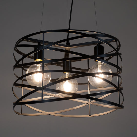 TOKEN 00855 Μοντέρνο Κρεμαστό Φωτιστικό Οροφής με Ντουί 3 x E27 AC 220-240V IP20 - Μαύρο - Μ43 x Π43 x Υ29