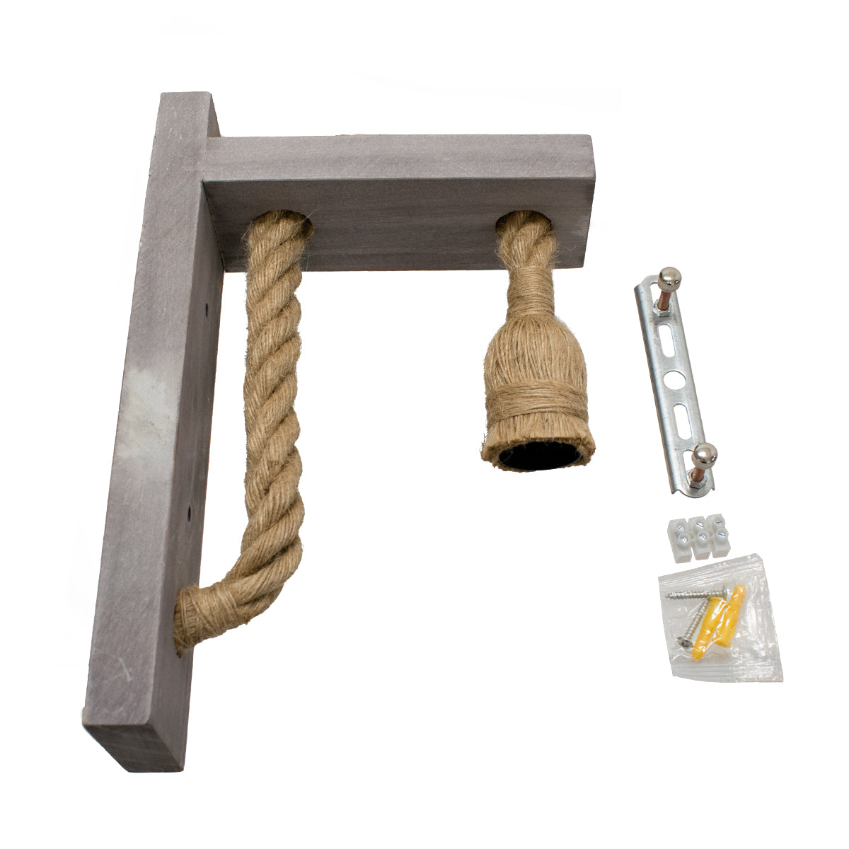 KENSI 00879 Boho Φωτιστικό Τοίχου - Απλίκα με Ντουί 1 x E27 AC 220-240V IP20 - Καφέ & Μπεζ - Μ7 x Π20 x Υ30