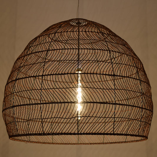 MALIBU 00967 Boho Κρεμαστό Φωτιστικό Οροφής με Ντουί 1 x E27 AC 220-240V IP20 - Καφέ - Μ100 x Π100 x Y86