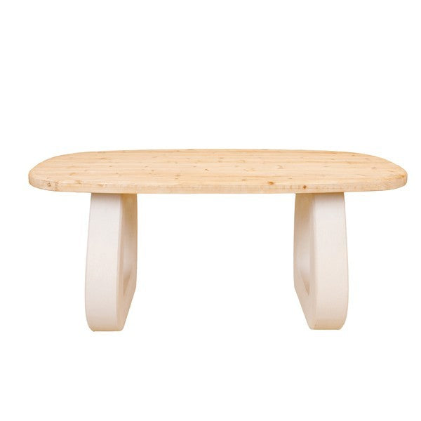 ΤΡΑΠΕΖΙ ΞΥΛΟ-MDF ΛΕΥΚΟ-ΦΥΣΙΚΟ 180x90x76