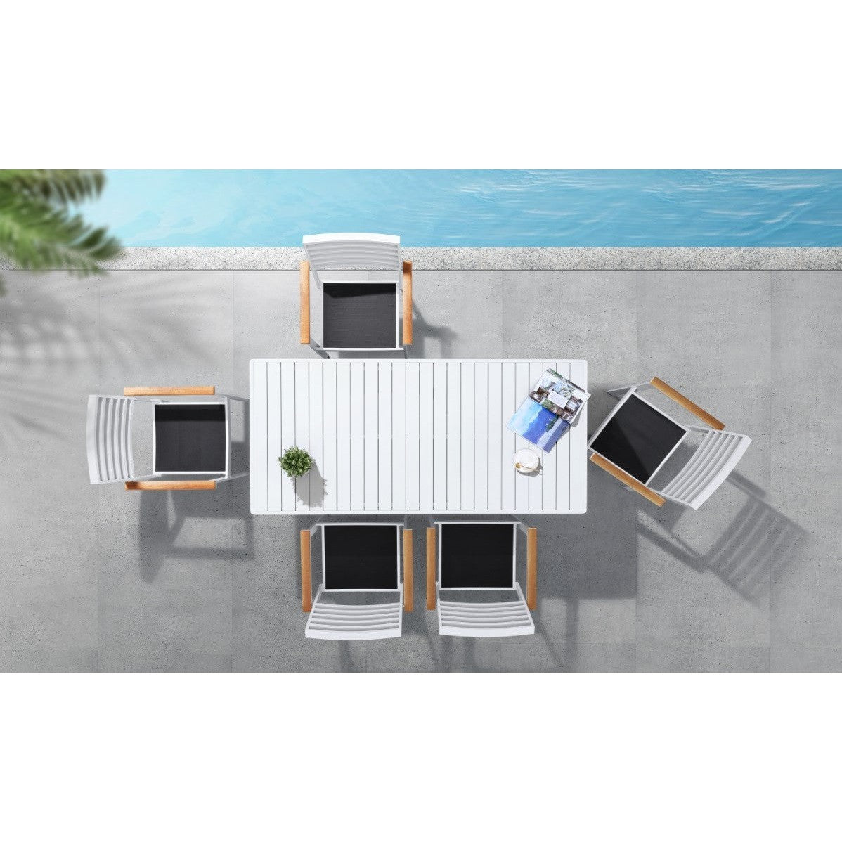 York/D7 Dining Set Λευκό