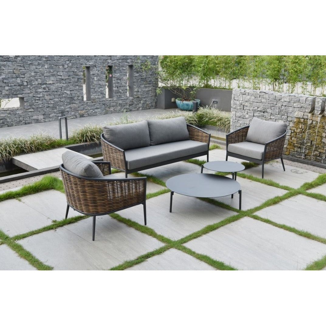 Musses Rattan Set Ανθρακί