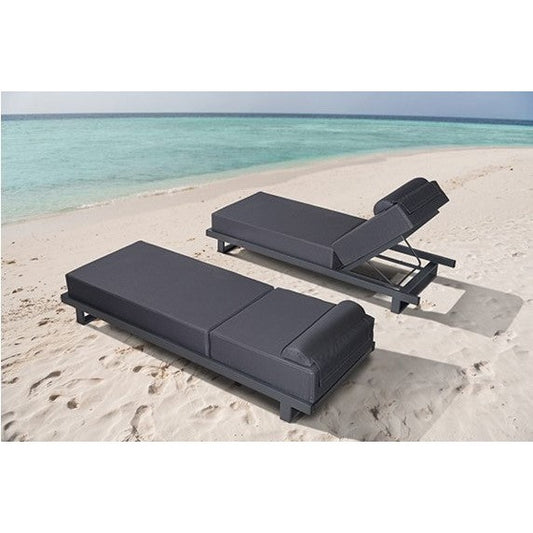 Riviera Ξαπλώστρα Ανθρακί 198x75x105