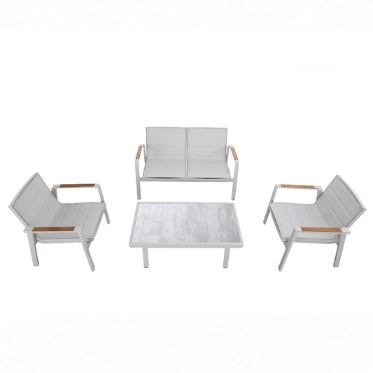 Nofi 2.0-2 Lounge Set Λευκό-Γκρι