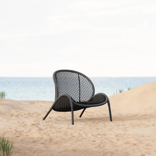 Dune/L-Ανθρακί Lounge Kαρέκλα 80x95x89