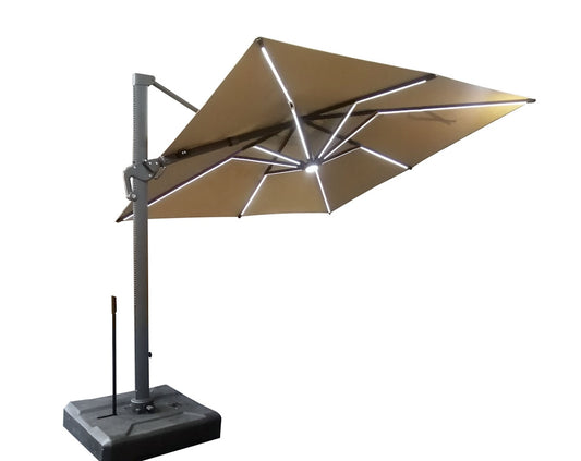 Roma/C DELUXE Γωνιακή Ομπρέλα Αλουμινίου 300x300x300
