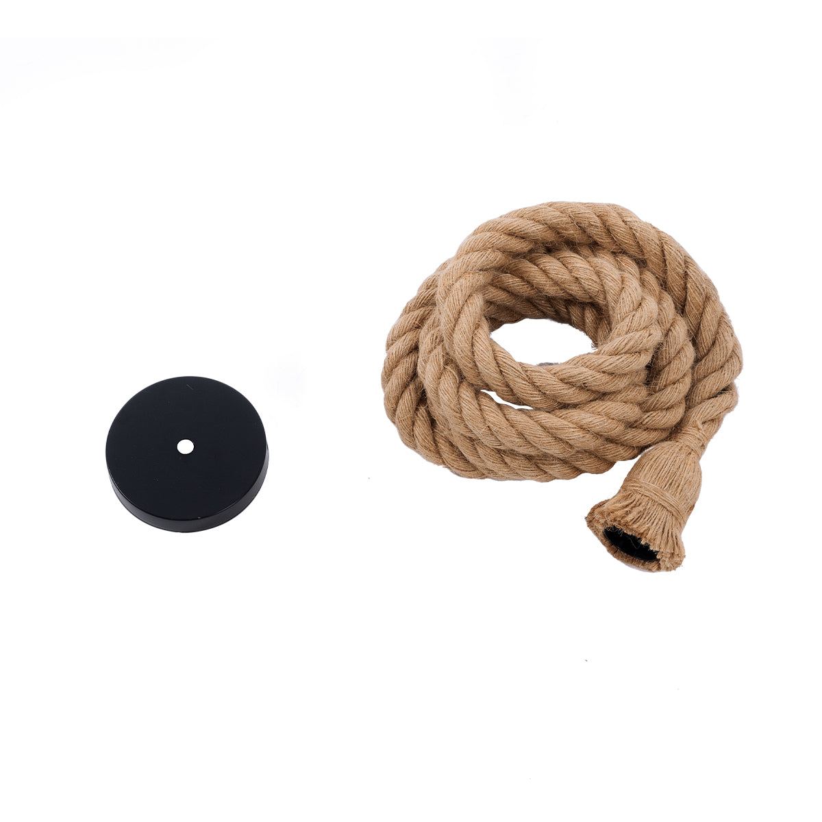 ROPE 01018 Boho Κρεμαστό Φωτιστικό Οροφής με Ντουί 1 x E27 AC 220-240V IP20 - Μπεζ - Μ3.5 x Π3.5 x Υ200