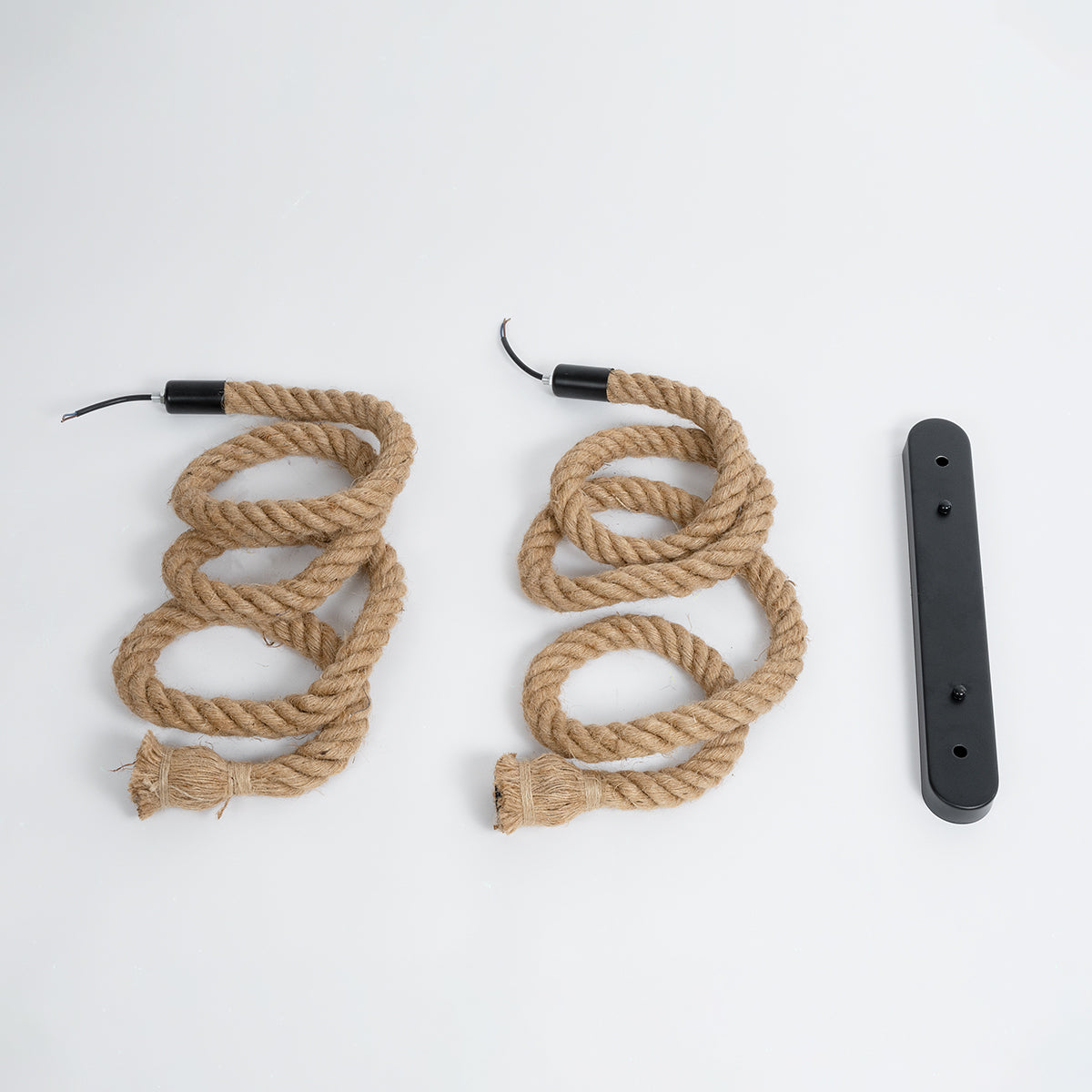 ROPE 01019 Boho Κρεμαστό Φωτιστικό Οροφής με Ντουί 2 x E27 AC 220-240V IP20 - Μπεζ - Μ38 x Π3.5 x Υ200