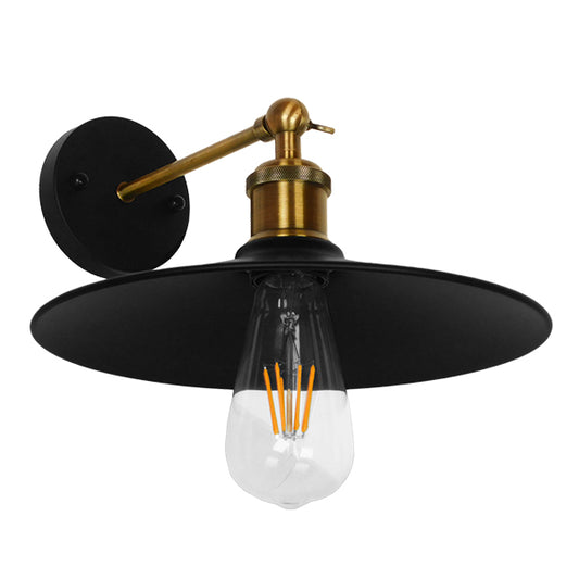 MINIMALL 01039 Vintage Φωτιστικό Τοίχου - Απλίκα με Ντουί 1 x E27 AC 220-240V IP20 - Μαύρο & Χρυσό - Μ22 x Π39 x Υ18
