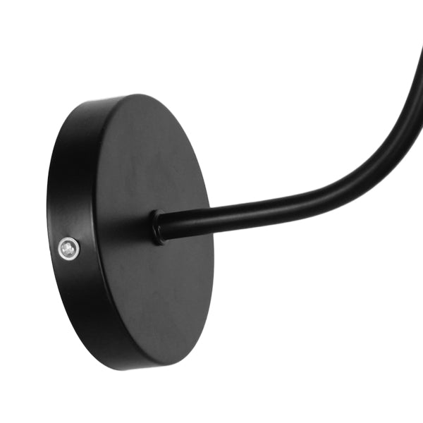 SORD 01065 Vintage Industrial Φωτιστικό Τοίχου Απλίκα Μονόφωτο Μαύρο Μεταλλικό Καμπάνα Φ26 x Μ37 x Π26 x Υ32cm