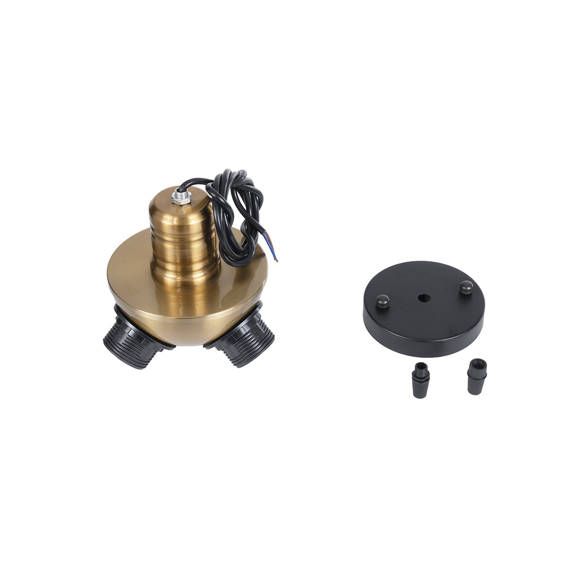 COPPER 01076 Vintage Ιndustrial Κρεμαστό Φωτιστικό Οροφής Τρίφωτο 3 x E27 AC220-240V - Φ14 x Υ13cm - Χρυσό Μεταλλικό Πλέγμα