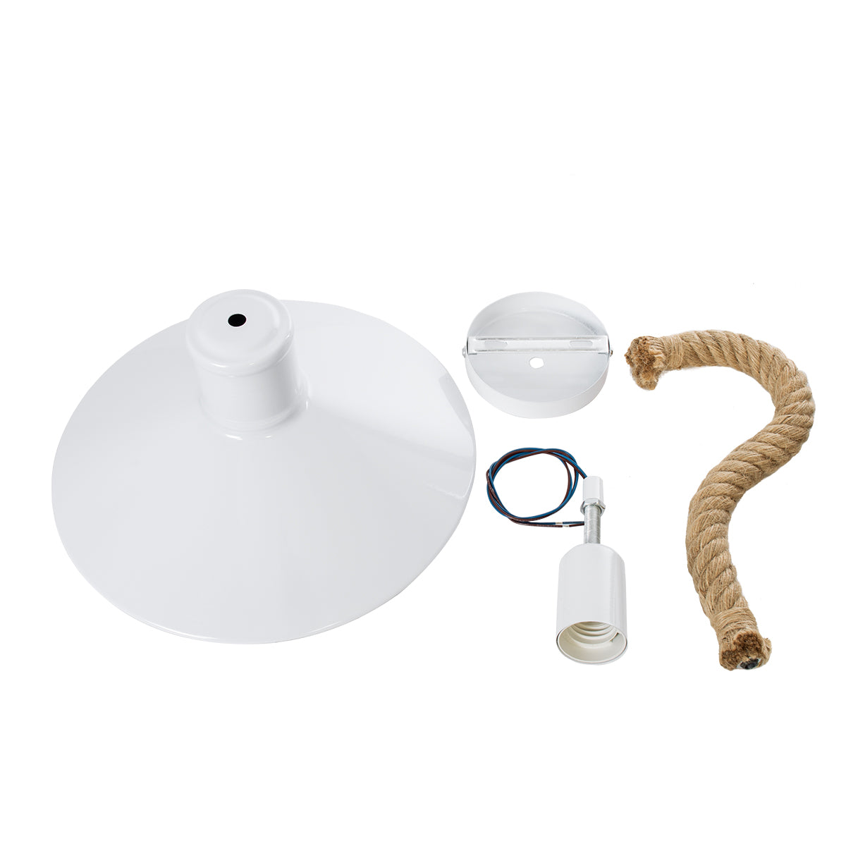 VINSA 01130 Boho Φωτιστικό Τοίχου - Απλίκα με Ντουί 1 x E27 AC 220-240V IP20 - Λευκό & Μπεζ - Μ37.5 x Π26.7 x Υ25