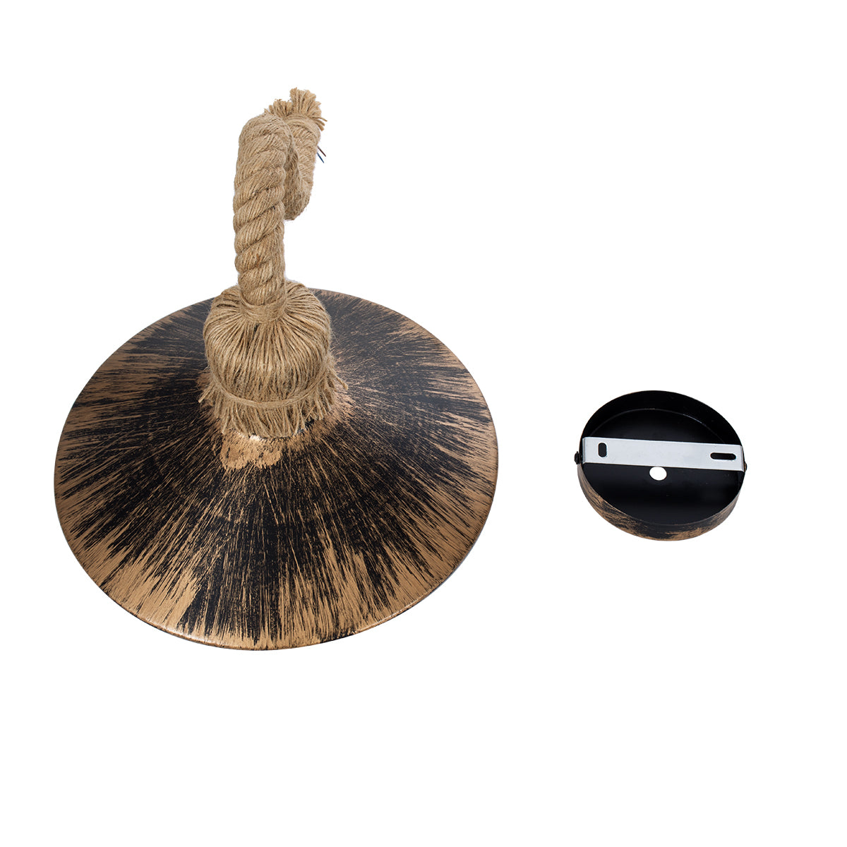 BRASSO 01132 Vintage Φωτιστικό Τοίχου - Απλίκα με Ντουί 1 x E27 AC 220-240V IP20 - Μπεζ & Χάλκινο Εφέ Σκουριάς - Μ38 x Π26.7 x Υ22