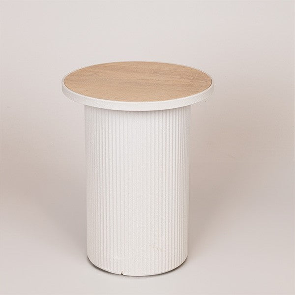 ΤΡΑΠΕΖΙ BOHΘΗΤΙΚΟ ΜΕΤΑΛΛΟ-ΞΥΛΟ ΛΕΥΚΟ 36x36x46