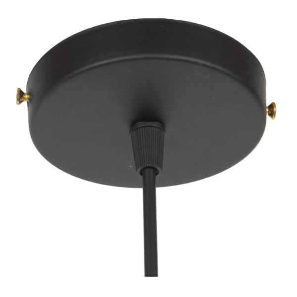 CARAVEL 01167 Vintage Industrial Κρεμαστό Φωτιστικό Οροφής Μονόφωτο Μαύρο Μεταλλικό Καμπάνα Φ22 x Y13cm