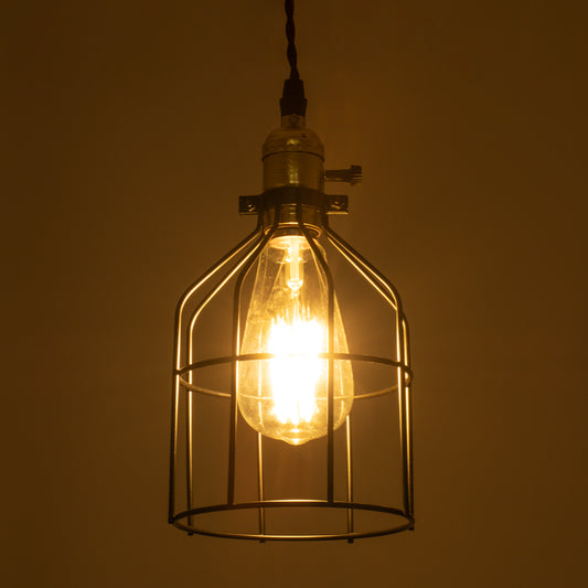 GALOT 01179 Vintage Industrial Κρεμαστό Φωτιστικό Οροφής Μονόφωτο 1 x E27 Μαύρο Μεταλλικό Πλέγμα Φ13.5 x Υ16cm