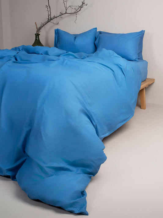 Παπλωματοθήκη Cotton Feelings 104 Blue Υπέρδιπλη 230x250εκ