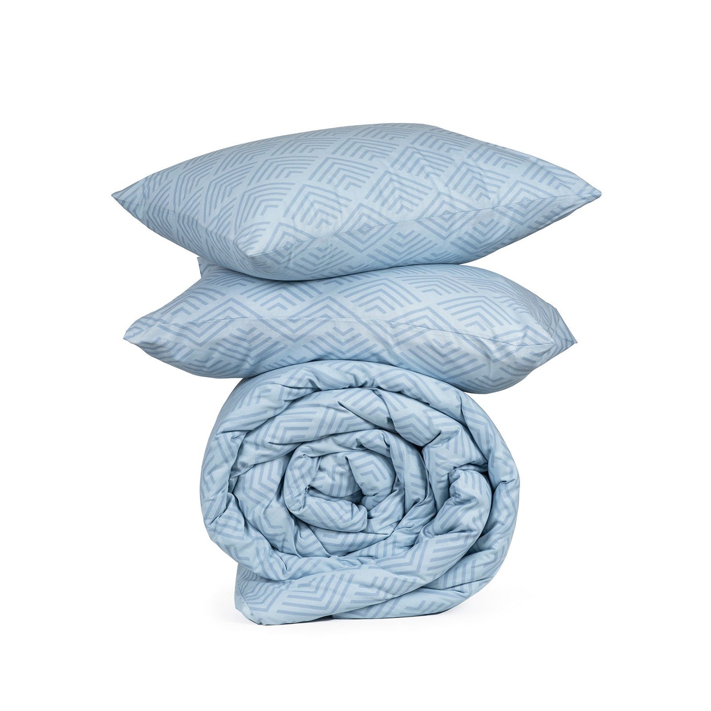 Παπλωματοθήκη Cotton Feelings 2048 Blue Υπέρδιπλη 230x250εκ