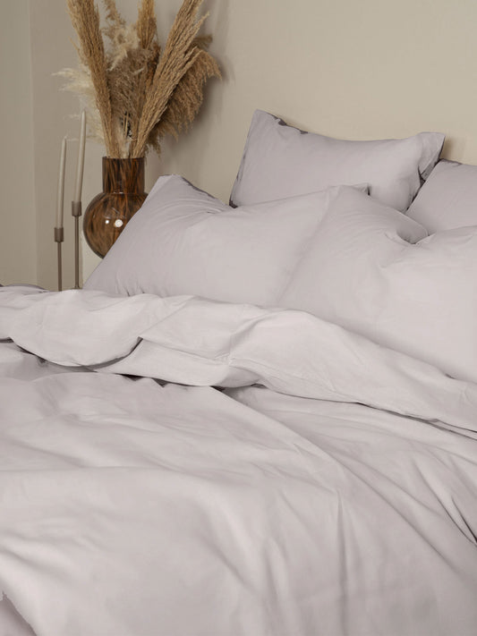 Παπλωματοθήκη Cotton Feelings 106 Light Grey Υπέρδιπλη 230x250εκ