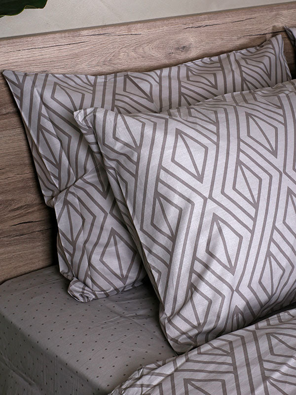 Παπλωματοθήκη Cotton Feelings 2042 Grey Μονή 170x250εκ