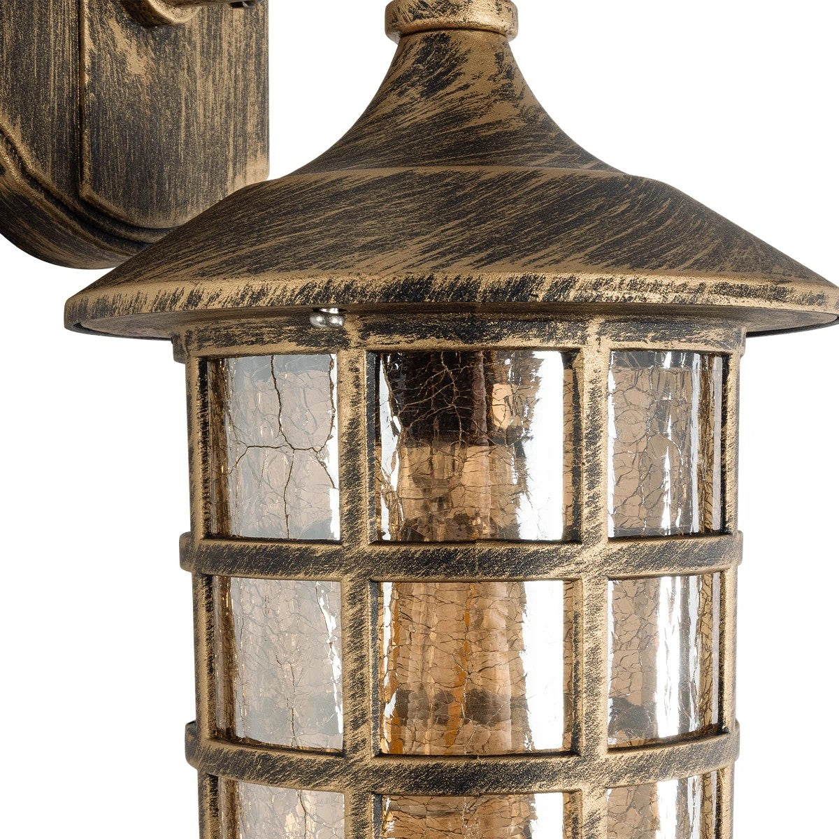 PHAROS 01228 Vintage Φωτιστικό Τοίχου - Απλίκα με Ντουί 1 x E27 AC 220-240V IP20 - Μπρούτζινο Εφέ Σκουριάς - Μ17 x Π19 x Υ29