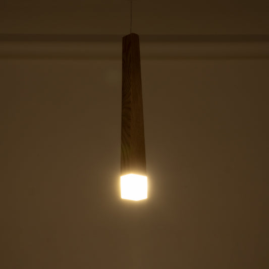 CALISTA 01252 Μοντέρνο Κρεμαστό Φωτιστικό Οροφής LED AC220-240V IP20 - Μ4 x Π3 x Υ33cm - Μπεζ Ξύλινο - Θερμό Λευκό 3000K