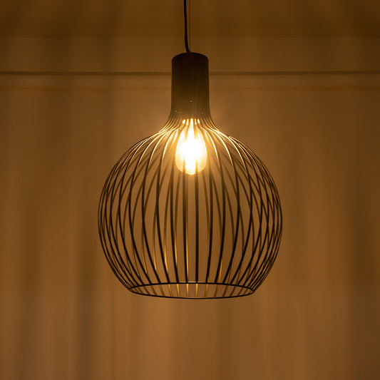 SCANDI 01266 Μοντέρνο Κρεμαστό Φωτιστικό Οροφής με Ντουί 1 x E27 AC 220-240V IP20 - Μαύρο - Μ38 x Π38 x Υ50