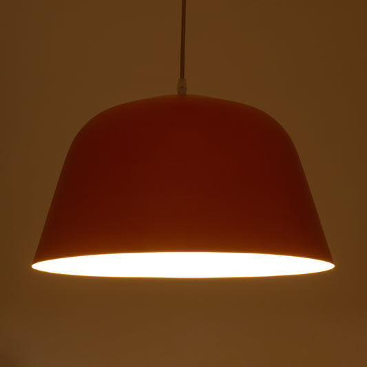 UPVALE 01283 Μοντέρνο Κρεμαστό Φωτιστικό Οροφής Μονόφωτο 1 x E27 Πορτοκαλί Μεταλλικό Καμπάνα Φ40 x Y24cm