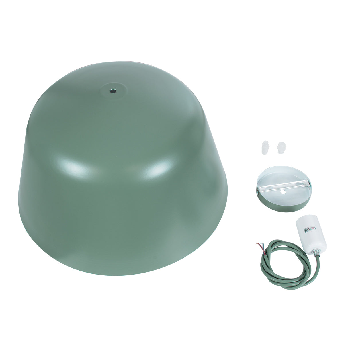 UPVALE 01285 Μοντέρνο Κρεμαστό Φωτιστικό Οροφής με Ντουί 1 x E27 AC 220-240V IP20 - Πράσινο & Λευκό - Μ40 x Π40 x Υ24