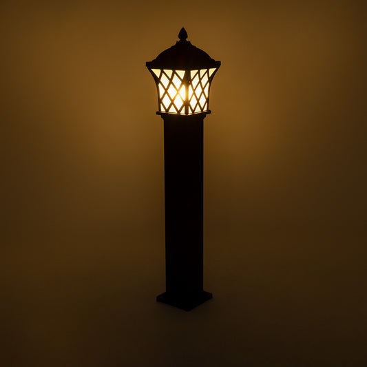 SHELTER 01400 Vintage Φωτιστικό Δαπέδου Μονόφωτο 1 x E27 Καφέ Μεταλλικό Πλέγμα L19 x W19 x H100cm