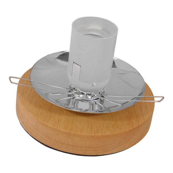 OCEANA 01417 Boho Επιτραπέζιο Φωτιστικό Πορτατίφ με Ντουί 1 x E27 AC 220-240V IP20 - Λευκό & Μπεζ - M20 x Π20 x Υ22