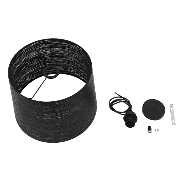 ACCADEMIA 01556 Μοντέρνο Κρεμαστό Φωτιστικό Οροφής με Ντουί 1 x E27 AC 220-240V IP20 - Μαύρο - Μ35 x Π35 x Υ25