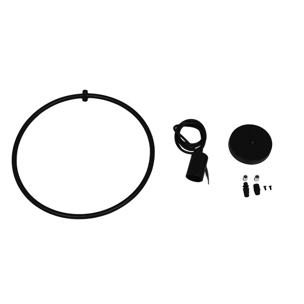 OMICRON 01578 Μοντέρνο Κρεμαστό Φωτιστικό Οροφής με Ντουί 1 x E27 AC 220-240V IP20 - Μαύρο - Μ33 x Π4 x Υ33