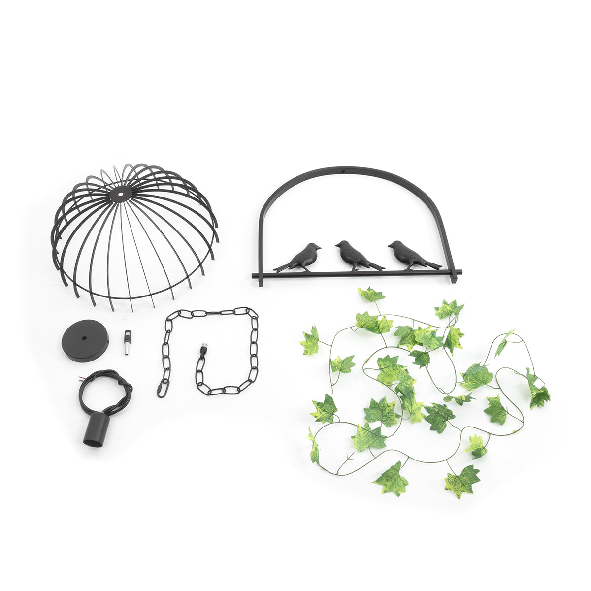 NEST 01640 Vintage Κρεμαστό Φωτιστικό Οροφής με Ντουί 1 x E27 AC 220-240V IP20 - Μαύρο & Πράσινο - Μ48 x Π38 x Υ40