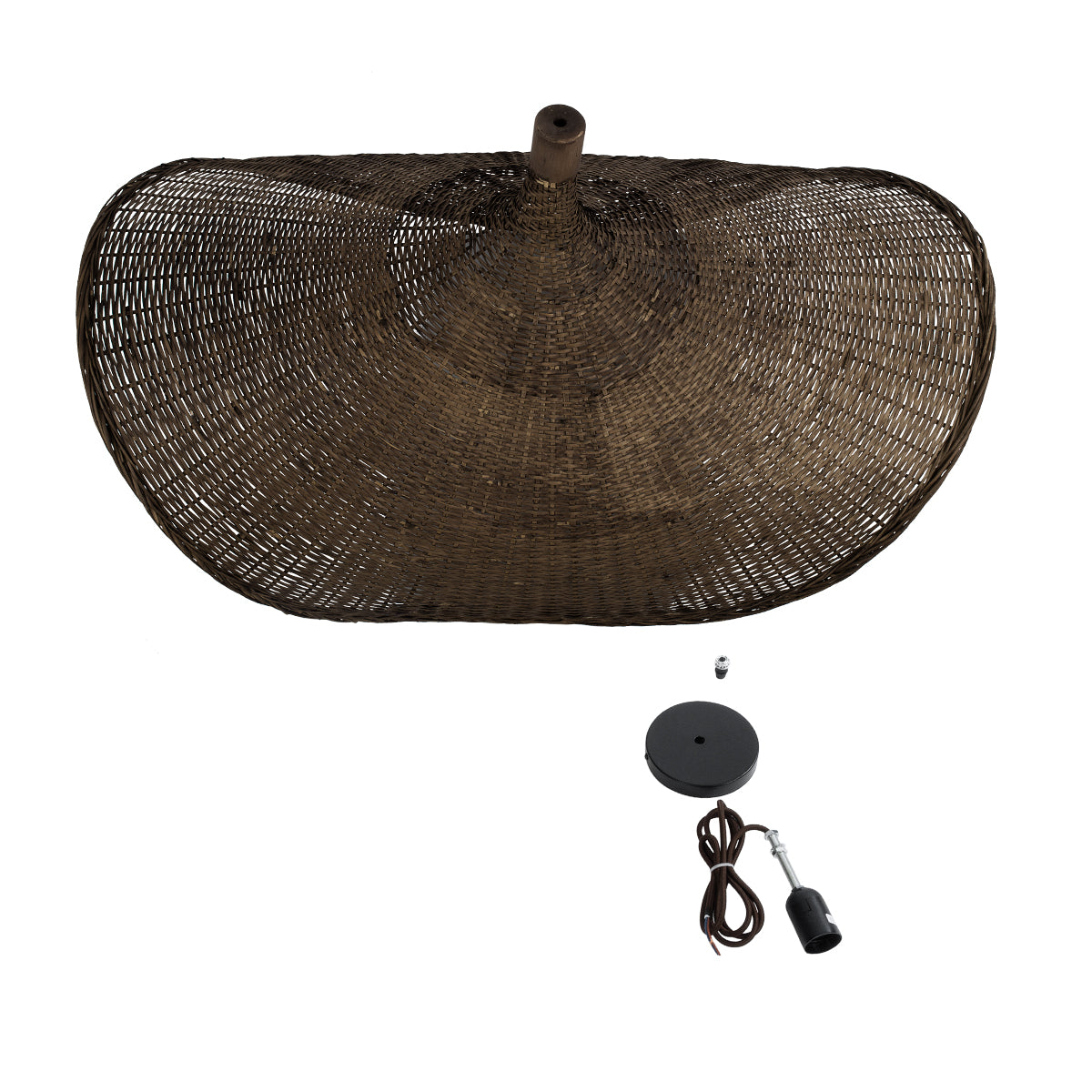 CUBA 01768 Boho Κρεμαστό Φωτιστικό Οροφής με Ντουί 1 x E27 AC 220-240V IP20 - Καφέ - Μ80 x Π80 x Υ49