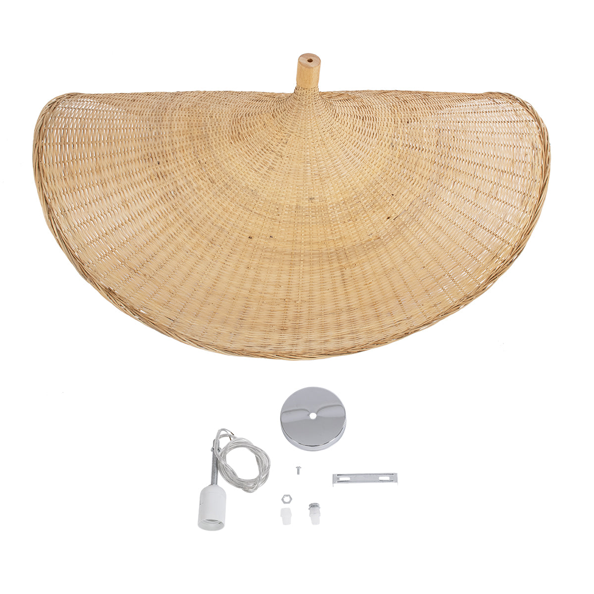 CUBA 01769 Boho Κρεμαστό Φωτιστικό Οροφής με Ντουί 1 x E27 AC 220-240V IP20 - Μπεζ - Μ100 x Π100 x Υ55