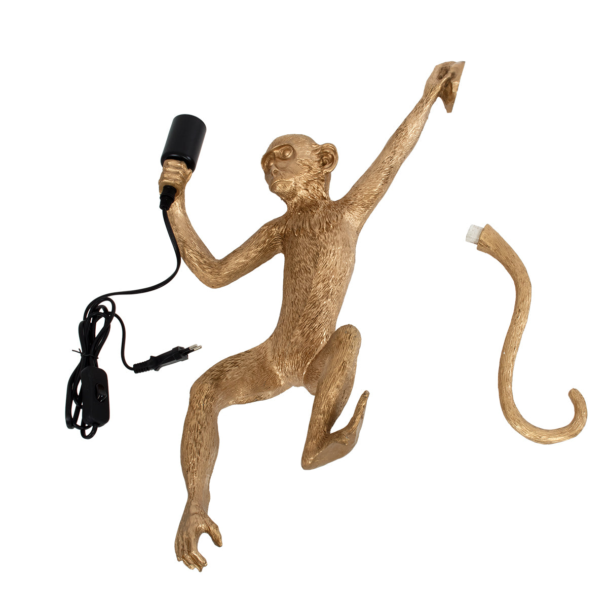 APES 01806 Μοντέρνο Φωτιστικό Τοίχου - Απλίκα με Ντουί 1 x E27 AC 220-240V IP20 - Χρυσό & Μαύρο - Μ34 x Π31 x Υ61